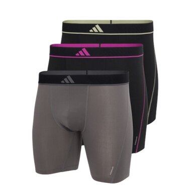adidas underwear boxershorts briefs active micro flex eco multicoloured black/grey men's - pack of 3
