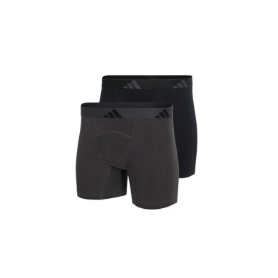 adidas underwear boxershorts ergonomic brief black/dark grey - 2 pieces