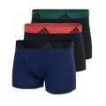 adidas underwear boxershorts trunk active flex cotton black/dark blue men's - 3 pieces