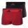 adidas underwear boxershorts trunk active micro stretch seamless - black/red - 2 pieces
