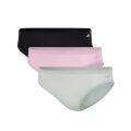 adidas underwear bikini briefs (perfect fit) black/grey/pink ladies - pack of 3