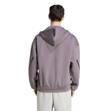 adidas Z.N.E. Zip Hoodie (Cotton/Polyester) purple Men's