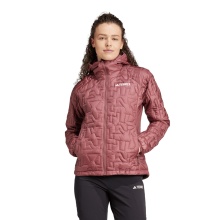 adidas Isolation Jacket Terrex Xperior PrimaLoft Loose Fill Hooded Burgundy Red Ladies