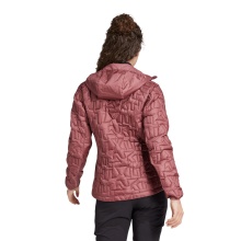 adidas Isolation Jacket Terrex Xperior PrimaLoft Loose Fill Hooded Burgundy Red Ladies