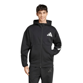 adidas Z.N.E. Zip Hoodie (Cotton/Polyester) black Men's