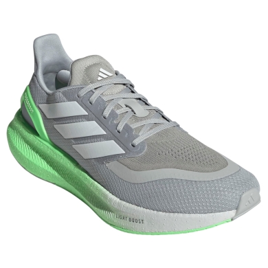 adidas Pureboost 5 running shoes (cushioning) grey/green men's