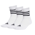 adidas Sports Socks 3-Stripes Cushioned Sportswear Mid-Cut (Cotton) white/black - 3 pairs