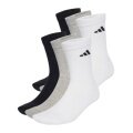 adidas Sportsocks Crew Cushion New Logo (fully cushioned) multicoloured white/grey/black - 6 pairs