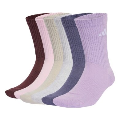 adidas Sports Socks Crew Cushion New Logo (fully cushioned) assorted colours - 6 pairs