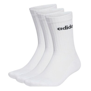 adidas Sports Socks Linear Crew Cushioned (Cotton, fully padded) white - 3 pairs