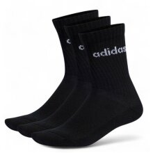 adidas Sports Socks Linear Crew Cushioned (Cotton) black - 3 pairs