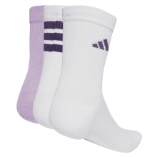 adidas Sportsocks Logo Pack (Cotton Blend) white/plum violet - 3 pairs