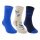 ECCO Day Sock Crew Play Mid-Cut (Cotton, Game Design) blue/beige/dark blue Boys/Girls - 3 Pairs
