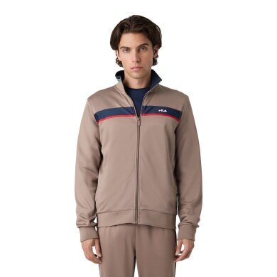 Fila Leisure Sports Jacket Sagano (Sweat Jacket, 100% Polyester) Full Zip - taupe brown Men's