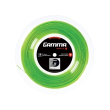Gamma Tennis String Moto (Durability + Spin) lime green 100m reel