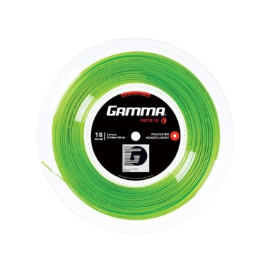 Gamma Tennis String Moto (Durability + Spin) lime green 100m reel