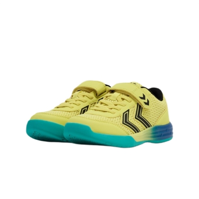 Hummel Hallen Indoor Shoes Multiplay Flex VC (Velcro) lime green/blue children