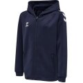 hummel Sport Hooded Jacket hmlCORE XK Poly Zip Hood Sweat (Polyester Sweat Fabric) with Hood Navy Blue Kids
