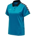 Hummel Sport Polo hmlAUTHENTIC Functional (soft jersey fabric) Short sleeve teal blue Ladies