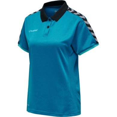Hummel Sport Polo hmlAUTHENTIC Functional (soft jersey fabric) Short sleeve teal blue Ladies