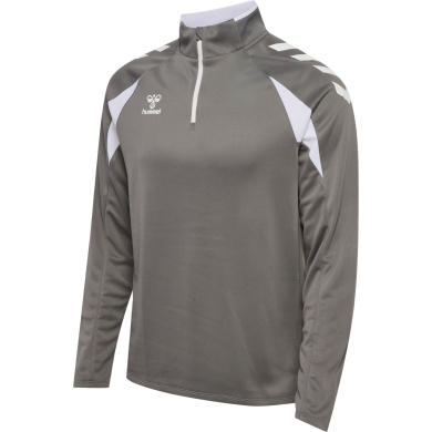 hummel Sport Long Sleeve Shirt hmlCORE 2.0 Half Zip (optimal freedom of movement) grey/white men's