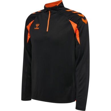 hummel Sport Long Sleeve Shirt hmlCORE 2.0 Half Zip (optimal freedom of movement) black/orange men's