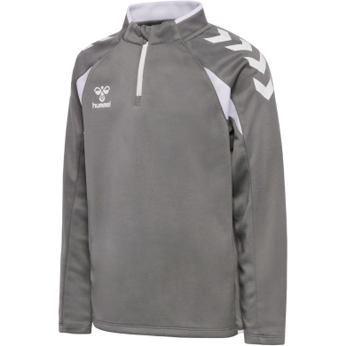 Hummel Sport Long Sleeve Shirt hmlCORE 2.0 Half Zip (optimal freedom of movement) grey/white boys