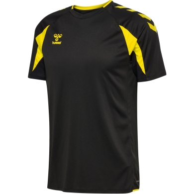 hummel Sport Shirt hmlCORE 2.0 (recycled polyester, optimal freedom of movement) short-sleeved black/yellow men's