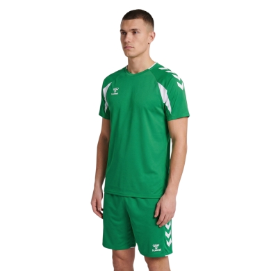 hummel Sport Shirt hmlCORE 2.0 (recycled polyester, optimal freedom of movement) short sleeve green/white men's