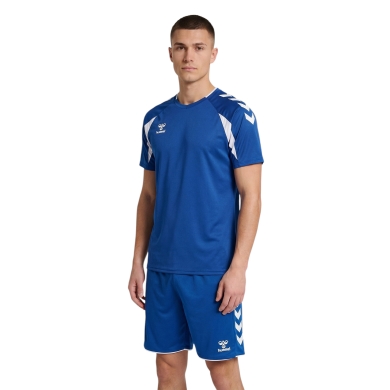 hummel Sport Shirt hmlCORE 2.0 (recycled polyester, optimal freedom of movement) short-sleeved blue/white men's