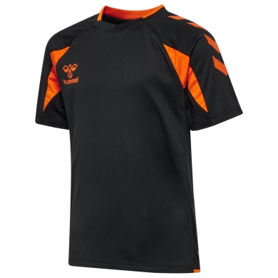 Hummel Sport Shirt hmlCORE 2.0 (recycled polyester, optimal freedom of movement) short sleeve black/orange boys