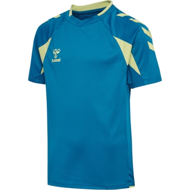 hummel Sport Shirt hmlCORE 2.0 (recycled polyester, optimal freedom of movement) short-sleeved blue/lime green boys