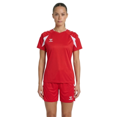 hummel Sport Shirt hmlCORE 2.0 (recycled polyester, optimal freedom of movement) red/white ladies