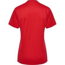 hummel Sports Shirt hmlESSENTIAL (100% recycled Polyester) Short Sleeve Red Ladies