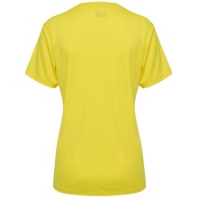 hummel Sports Shirt hmlESSENTIAL (100% recycled Polyester) Short Sleeve Yellow Ladies