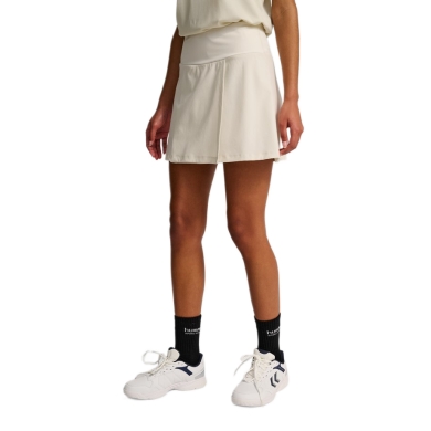 Hummel Sport Skirt hmlCOURT Mid Waist Pocket Skirt (integrated tights) cream white ladies