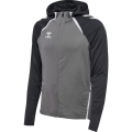 Hummel sports training jacket hmlLEAD 2.0 zip hoodie (high breathability, quick-drying) grey/black men's