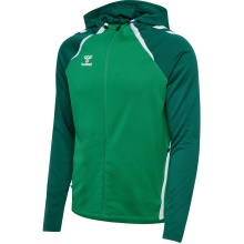 Hummel sports training jacket hmlLEAD 2.0 Zip Hoodie (high breathability, quick-drying) green men's