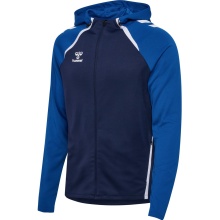 Hummel sports training jacket hmlLEAD 2.0 zip hoodie (high breathability, quick-drying) navy blue/dark blue men's