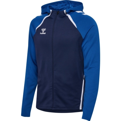 Hummel sports training jacket hmlLEAD 2.0 zip hoodie (high breathability, quick-drying) navy blue/dark blue men's