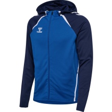 Hummel sports training jacket hmlLEAD 2.0 zip hoodie (high breathability, quick-drying) dark blue/navy blue men's