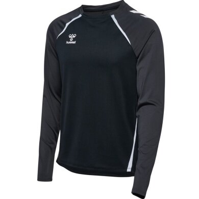 hummel Sport Long Sleeve Shirt hmlLEAD 2.0 Crew Sweat (breathable) black/asphalt grey Men's