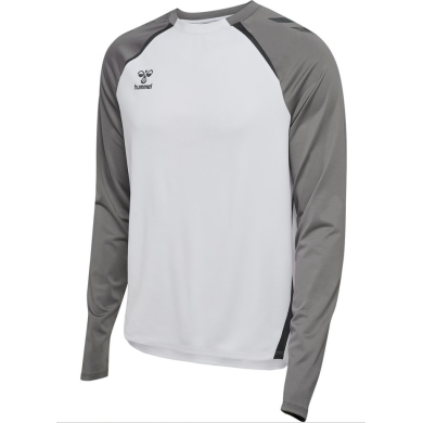 Hummel Sport Long Sleeve Shirt hmlLEAD 2.0 Crew Sweat (breathable) white/grey men's