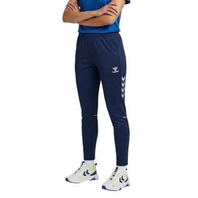 hummel Sport Trousers hmlCORE 2.0 Training Pants (Polyester Sweat Fabric) long navy blue/white ladies