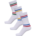 Hummel Sports Socks Chevron High Crew Retro White/Colourful - 3 Pairs