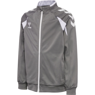hummel Training Jacket hmlCORE 2.0 Track Zip (100% recycled Polyester) grey/white boys