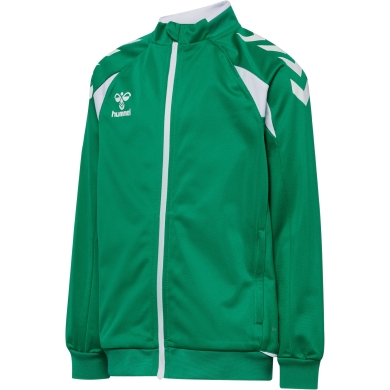 hummel Training Jacket hmlCORE 2.0 Track Zip (100% recycled Polyester) green/white boys