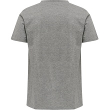 hummel Sport T-shirt hmlMOVE Grid Cotton (100% Cotton) Short Sleeve Light Grey Men