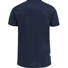 hummel Sport T-shirt hmlMOVE Grid Cotton (100% Cotton) Short Sleeve Navy Men