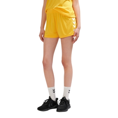 Hummel hmlCORE XK Poly Shorts (durable double knit, without side pockets) short yellow ladies